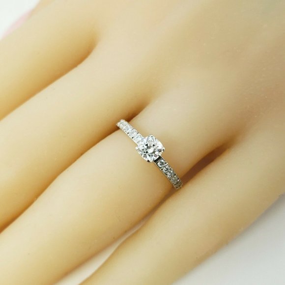 Tiffany & Co. Platinum Diamond Engagement Ring - Picture 9 of 9
